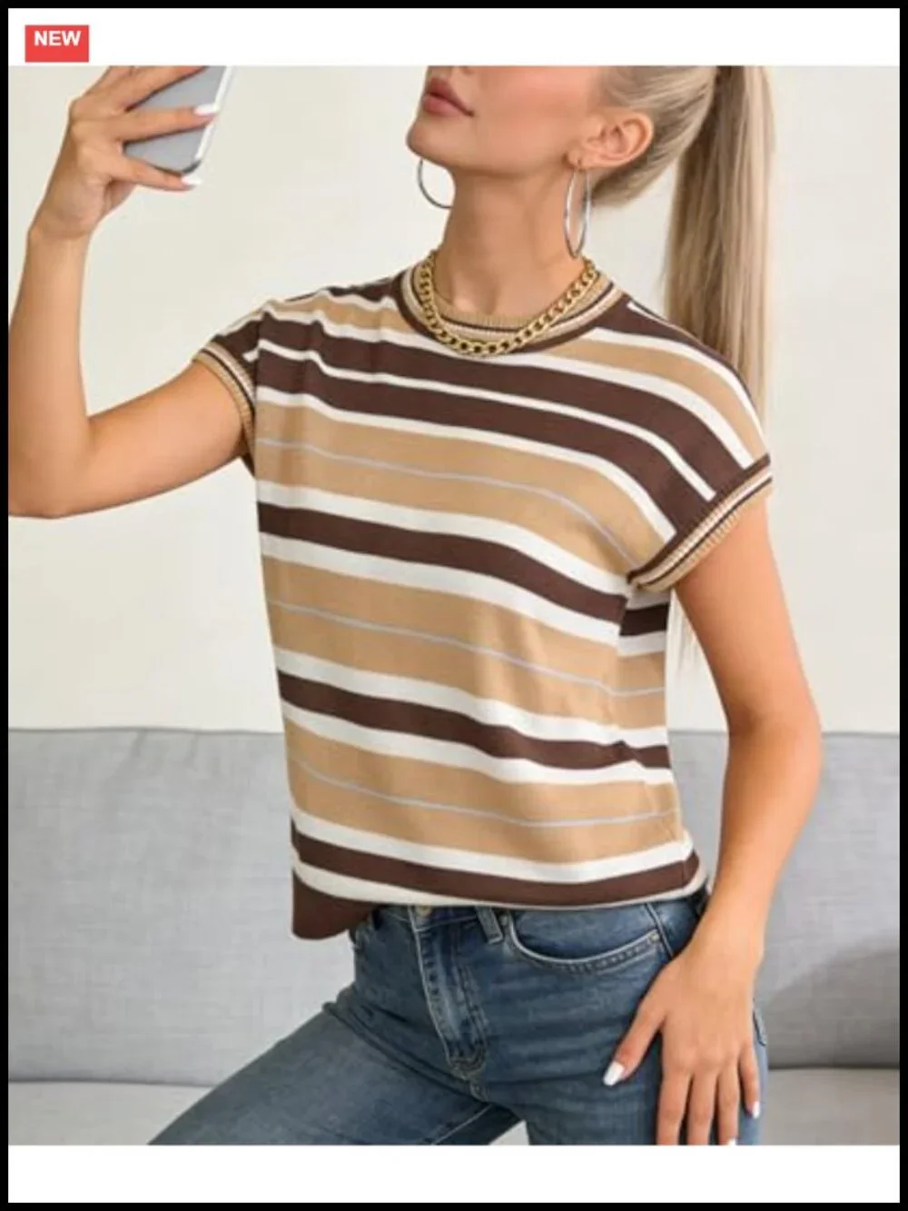 Women's Lightweight Crochet Sweater Vest Cap Sleeve Boho Knit Pullover